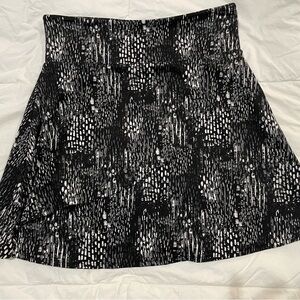 Soybu Black, White & Gray A-line Mini Skirt for Casual Occasions